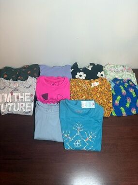 Girls Clothing Bundle Size 7/8 Youth Small Tops Jacket Graphic Floral Lot